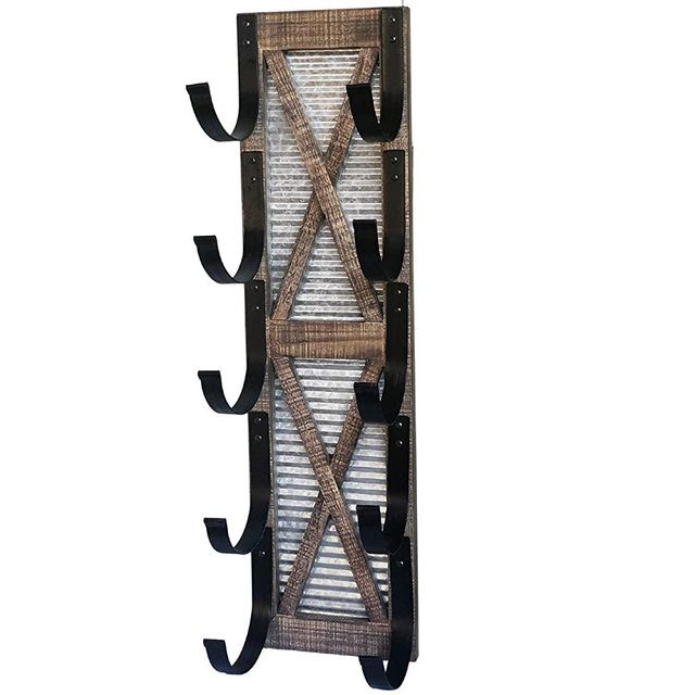 Autumn Alley Decorative Rustic Bathroom Towel Rack Holder & Organizer, Wall Mount - for Storage of Washcloths, Hand Towels - Rustic Bathroom Decor