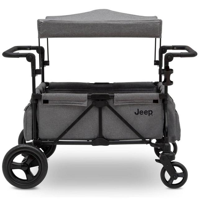 Jeep Wrangler Stroller Wagon with Included Car Seat Adapter by Delta Children - Gray