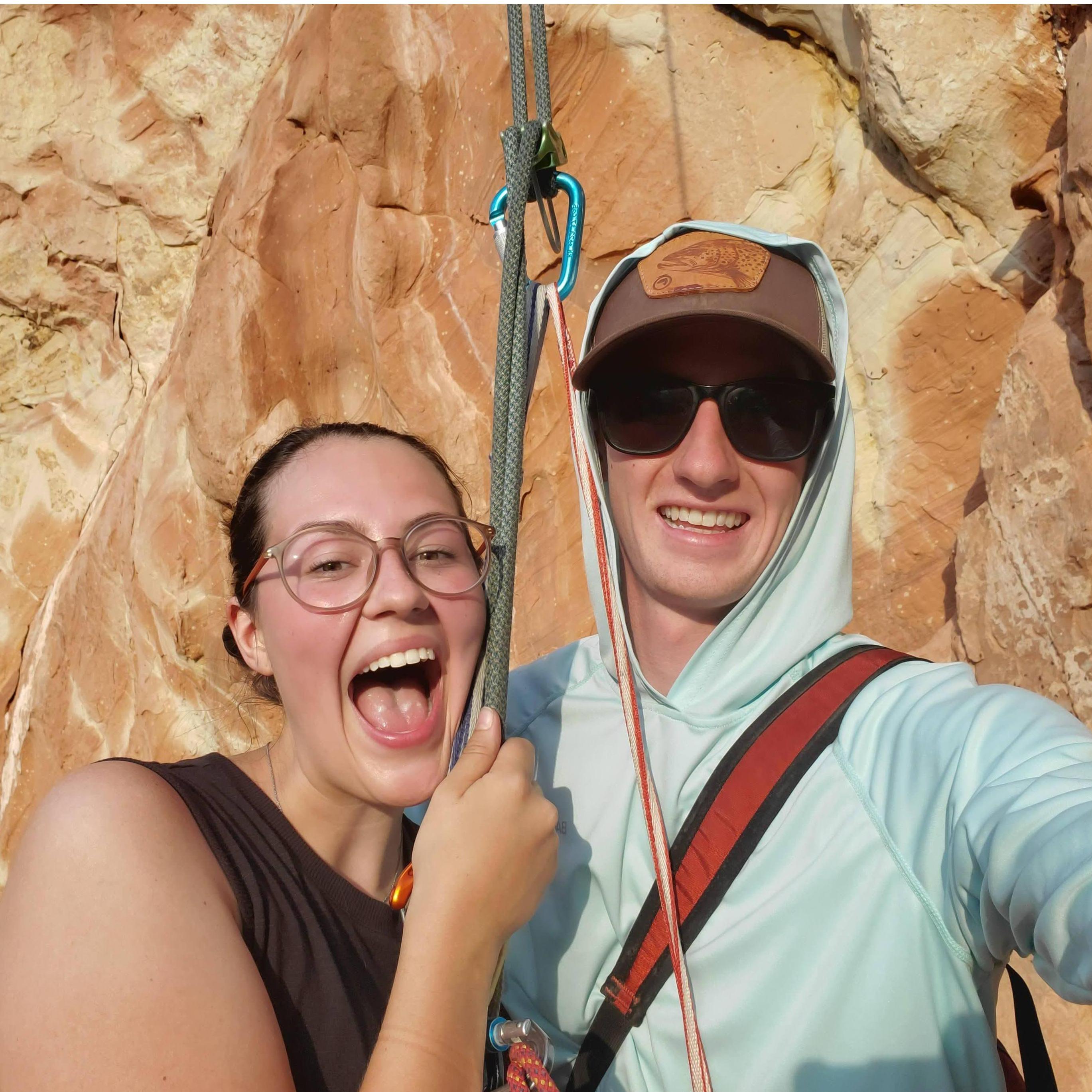 Rappeling for the first time