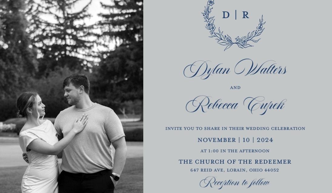 The Wedding Website of Dylan Walters and Rebecca Cupek