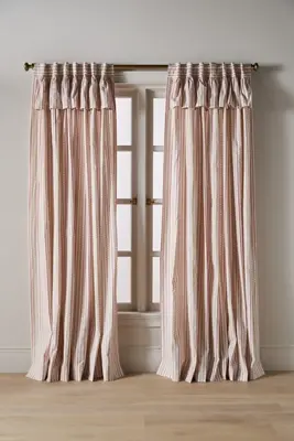 Cotton Printed Stripe Valence Curtain