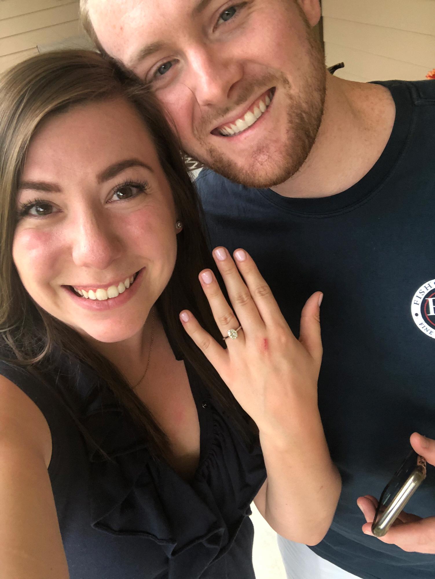 Our first photo as an engaged couple!