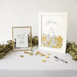 Personalized Floral Heart Drop Guestbook