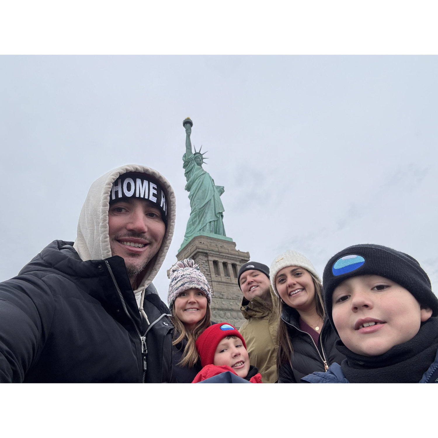 Visiting the Statue of Liberty! What a blast!