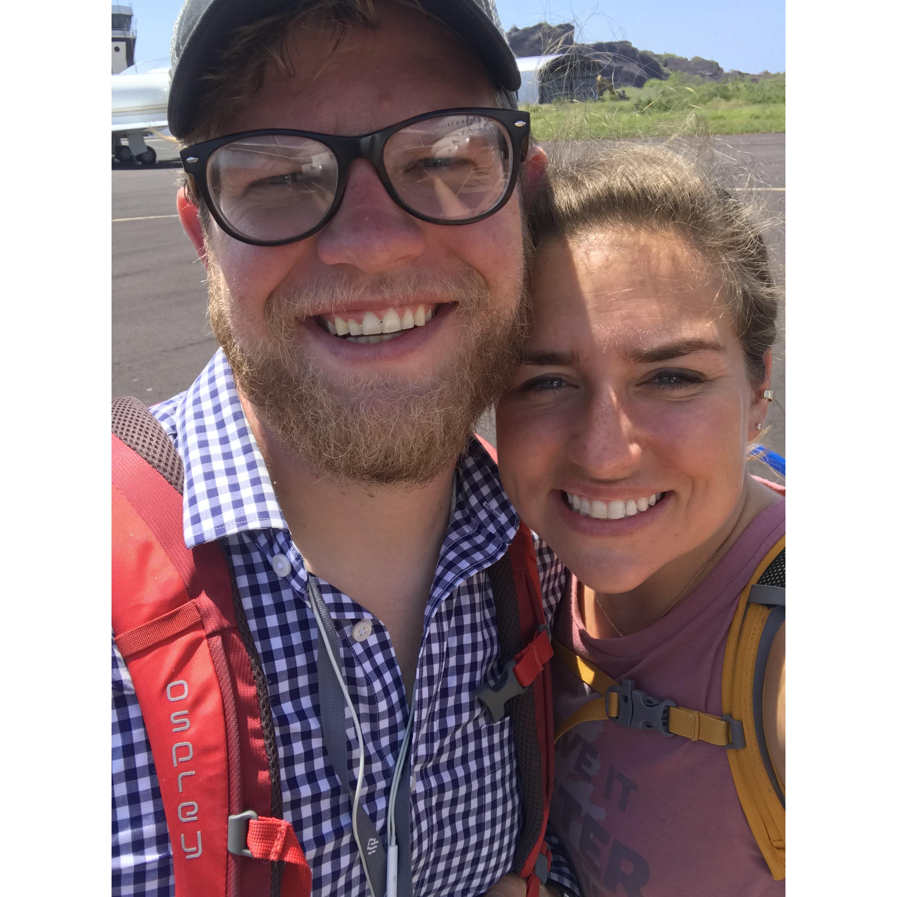 Getting ready to board a plane to the Galápagos Islands!