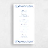 Blue Wedding Menu - Brier