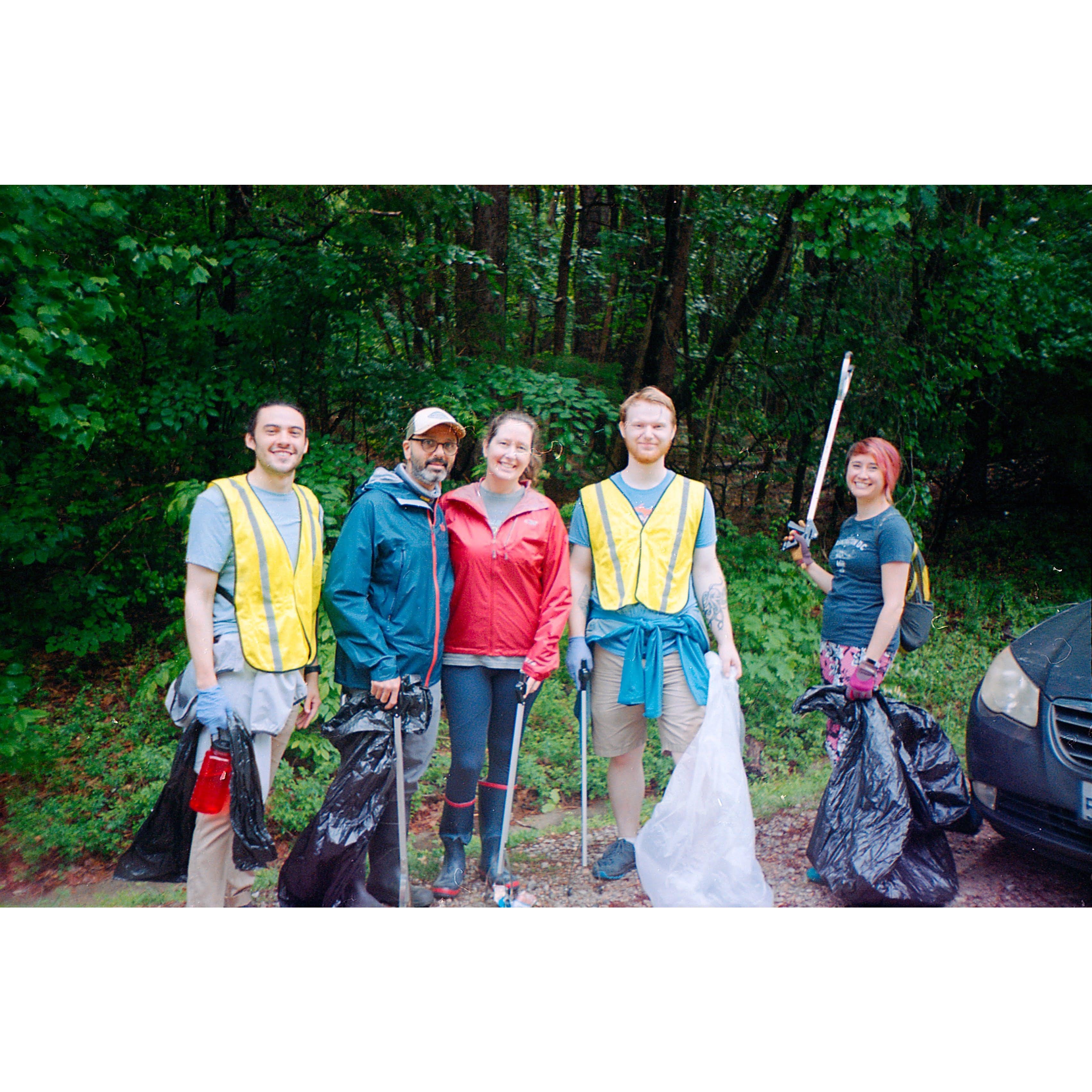 Our second (or third) date turned from a hike into a community service project :))