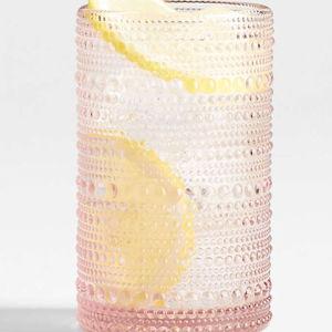 Alma Pink Vintage Highball Glass | Crate & Barrel