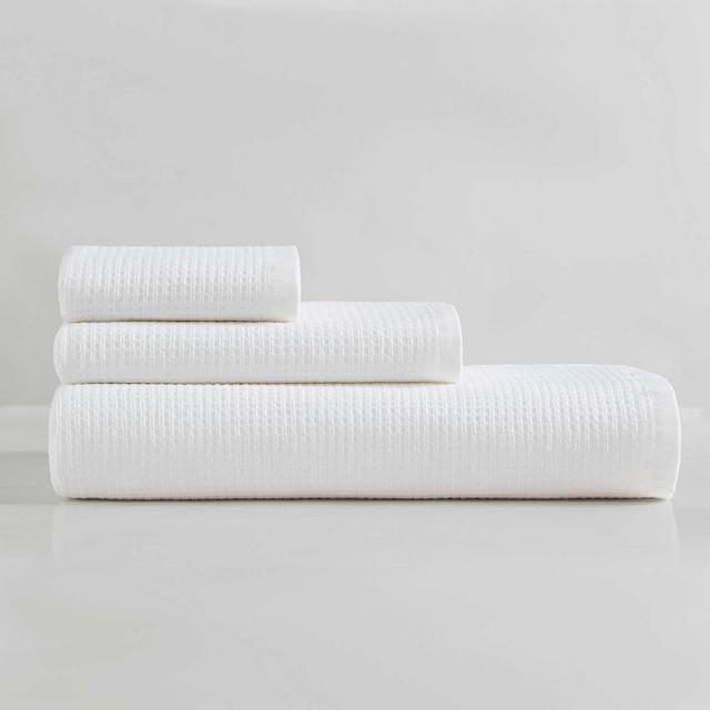 Calvin Klein - Bath Towels, Super Soft & Absorbent Cotton Towels, Oeko-Tex Certified (Eternity Solid White, 3-Piece)