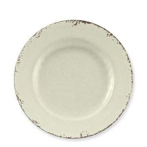 Rustic Melamine Salad Plates, Set of 4, White