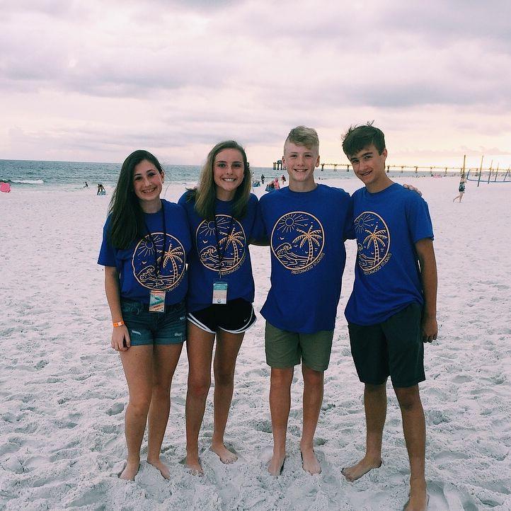On June 11, 2018, the summer going into 8th grade, Karson asked me to be his girlfriend at Beach Camp. Also pictured are two our childhood best friends, JQ and Jackson, who are now also engaged!