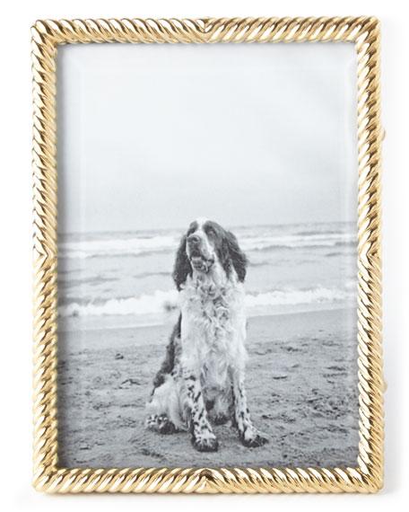 L'Objet Gold Deco Twist 5" x 7" Picture Frame