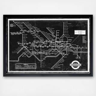 London Underground Map 1934 Framed Art