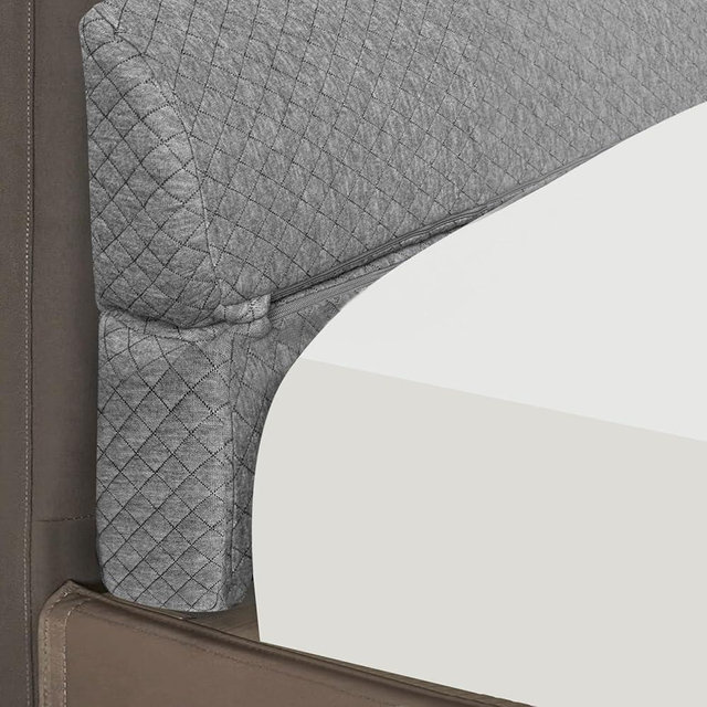 FOUXTEL 4 Modes Pillow Wedge for Headboard Gap, Foldable Bed Wedge Pillow, Bed Gap Filler King Size Fill The Gap (0-7"), Mattress Gap Filler Long Pillow Between Headboard and Mattress
