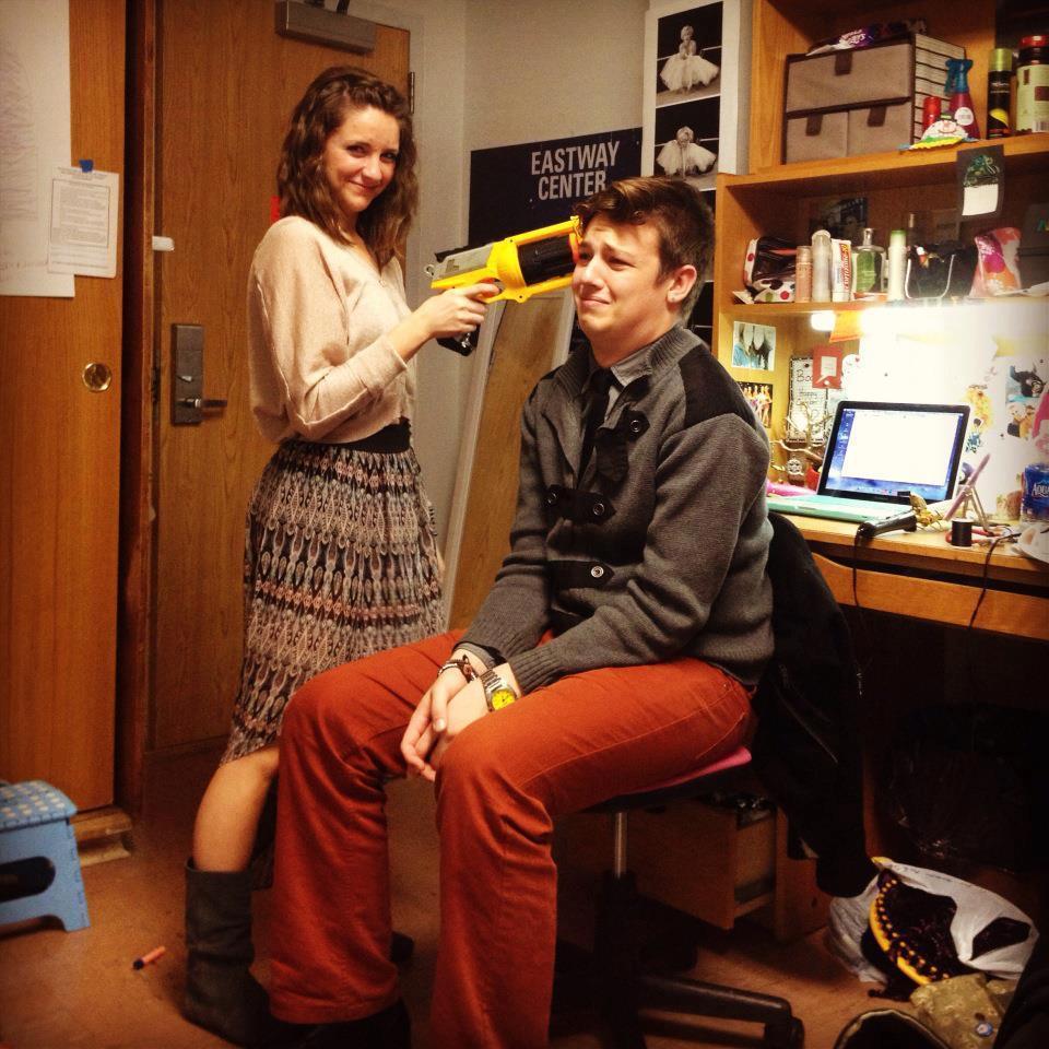 The 1st photo we ever took together- our relationship hasn't changed much :p