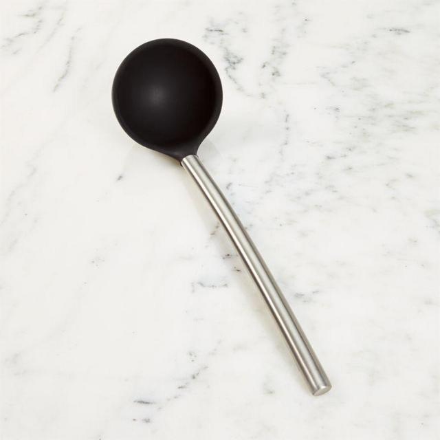 Tovolo ® Black Silicone Ladle with Stainless Steel Handle
