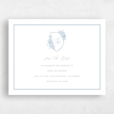 White Wedding Save the Date - Joya Landscape