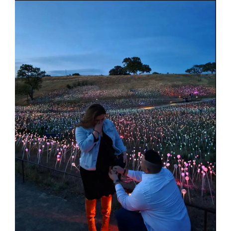 March 26, 2022- we got engaged. At the field of lights, Sensorio. Paso Robles, California