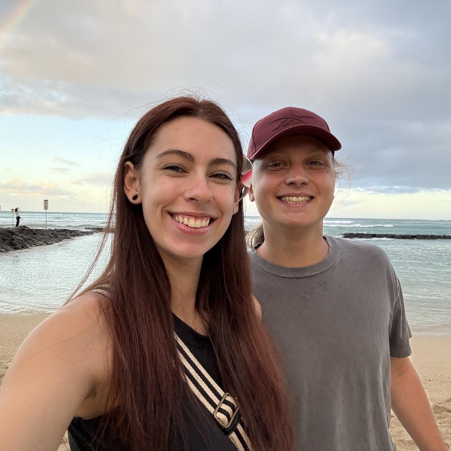 Sunrise beach stroll