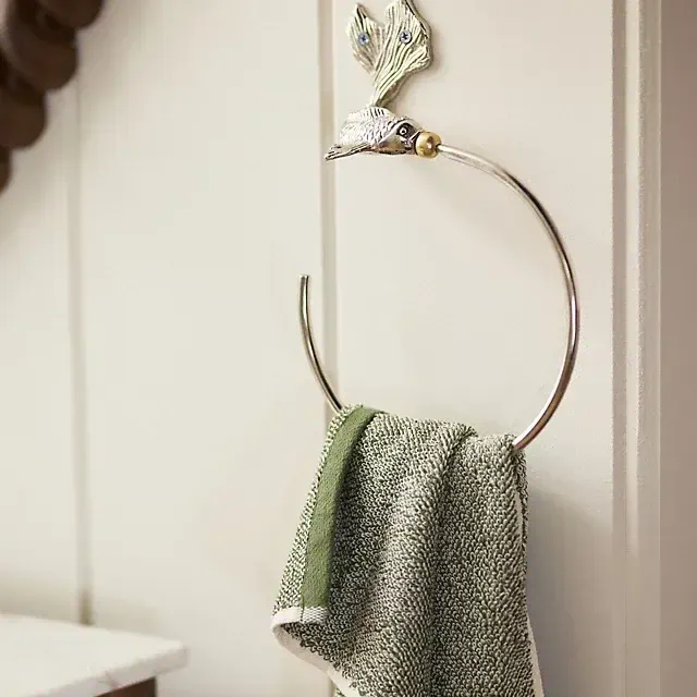 Koi Fish Mixed Metal Towel Ring
