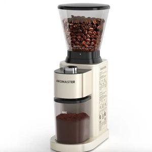 Burr Coffee Grinder, Coffee Bean Grinder,Stainless Steel Electric Grinder, 48 Grind Setting - Beige