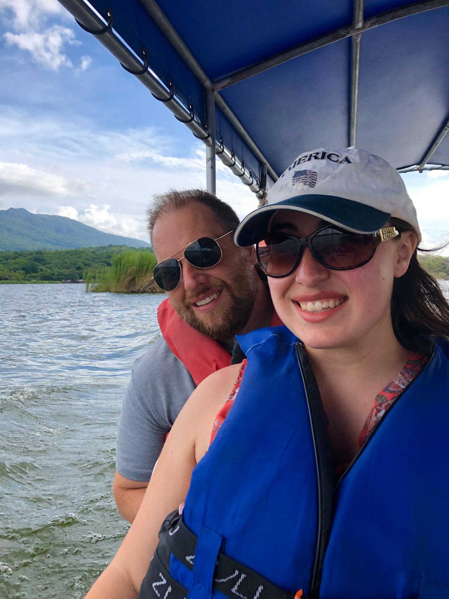 A boat trip on Lake Nicaragua (right before Dan tried to lure monkeys onto the boat to bring home).
