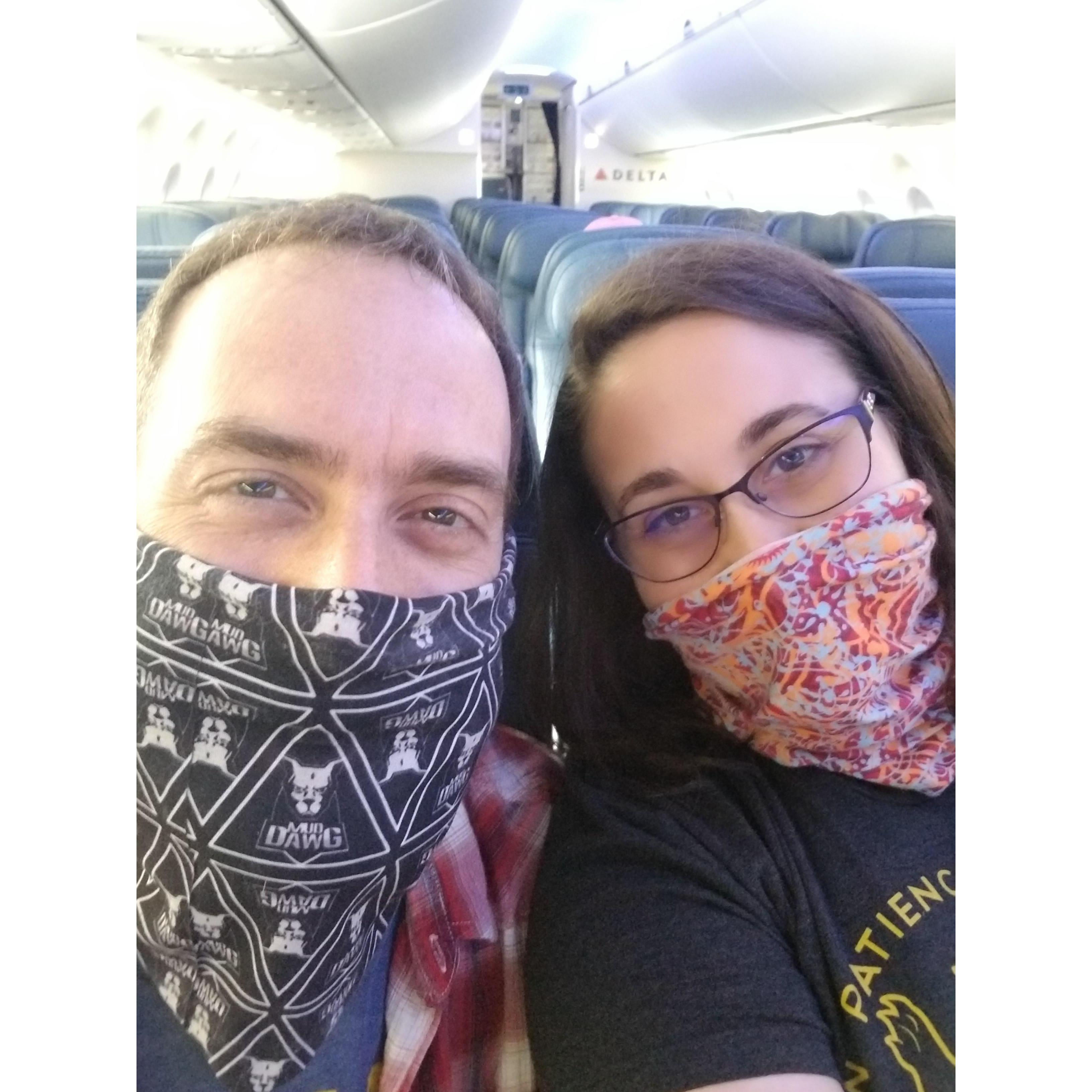 Only time we will ever have a plane to ourselves.