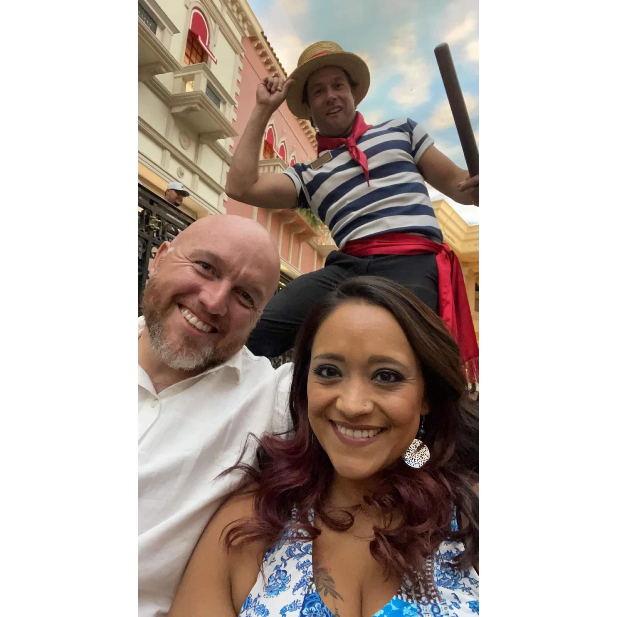 Gondola ride in Vegas.