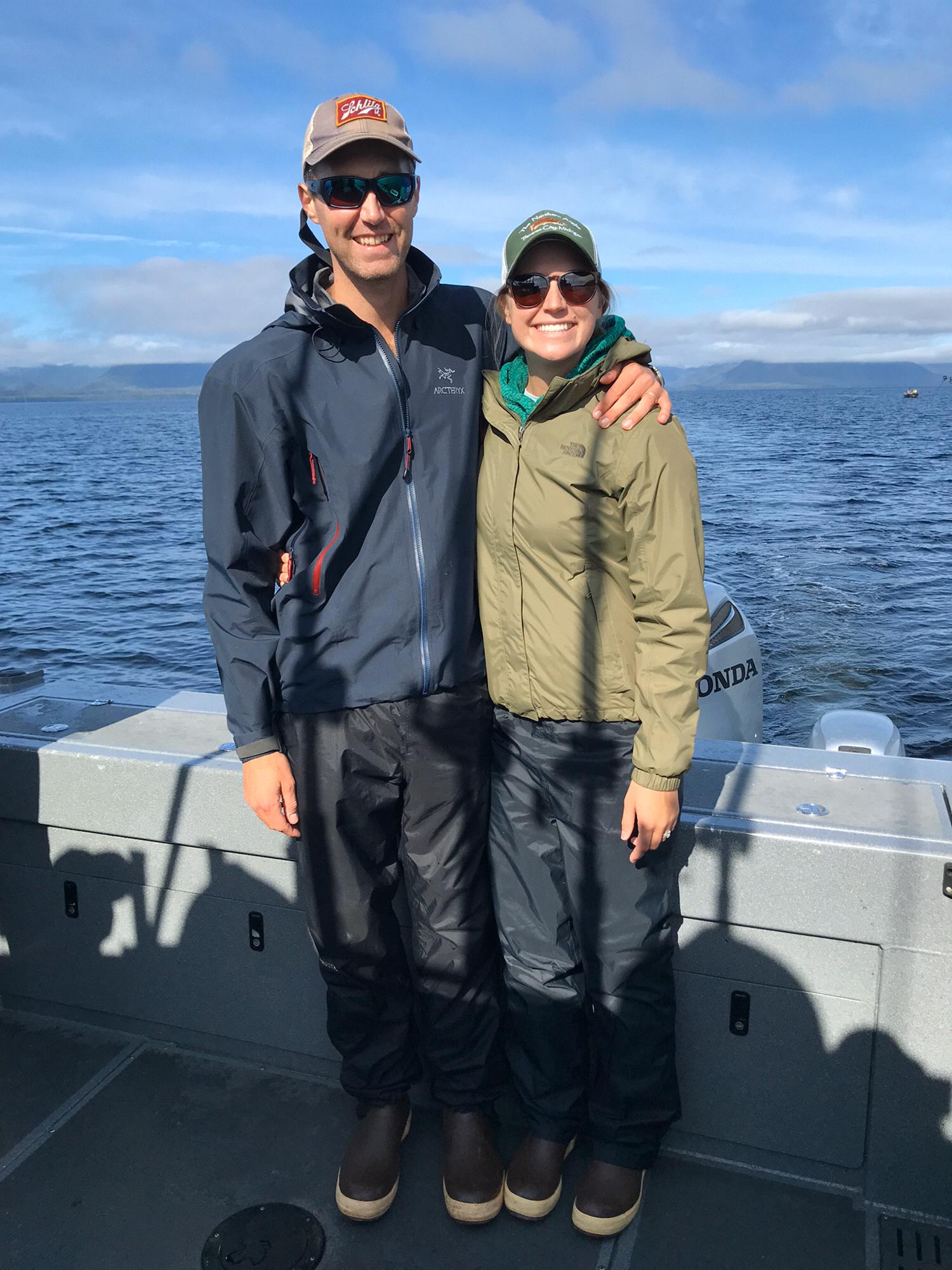 Alaskan salmon fishing out in the ocean!