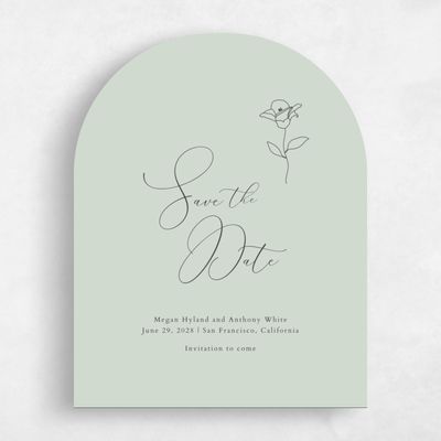Green Arch Wedding Save the Date - Belencito Classic
