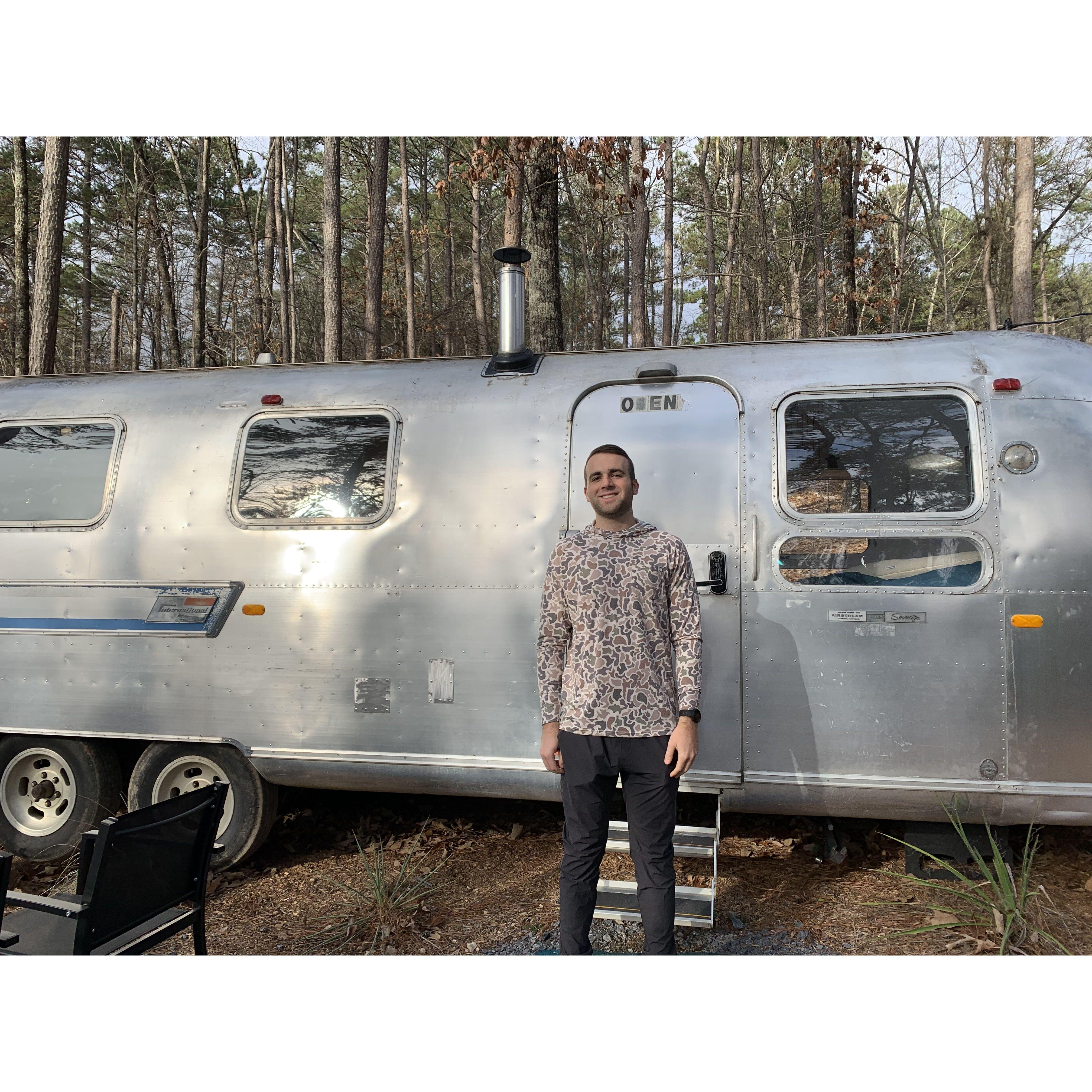 Weekend getaway-- Preston's Christmas present to me! In an airstream!!!