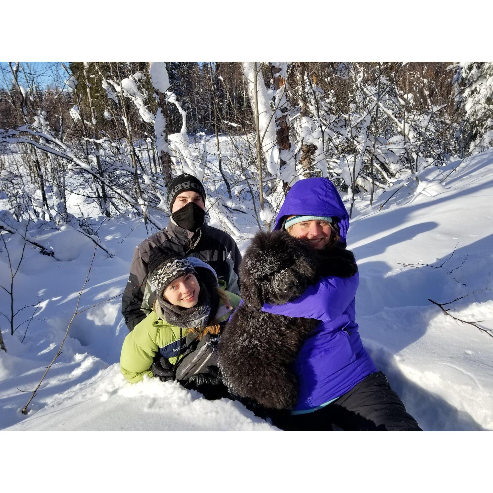Oleg's first trip to Alaska was not only about getting to know Katya's parents better, it was very important to meet Moby, whom you will meet at the wedding (Chena Hot Springs, March, 2018).