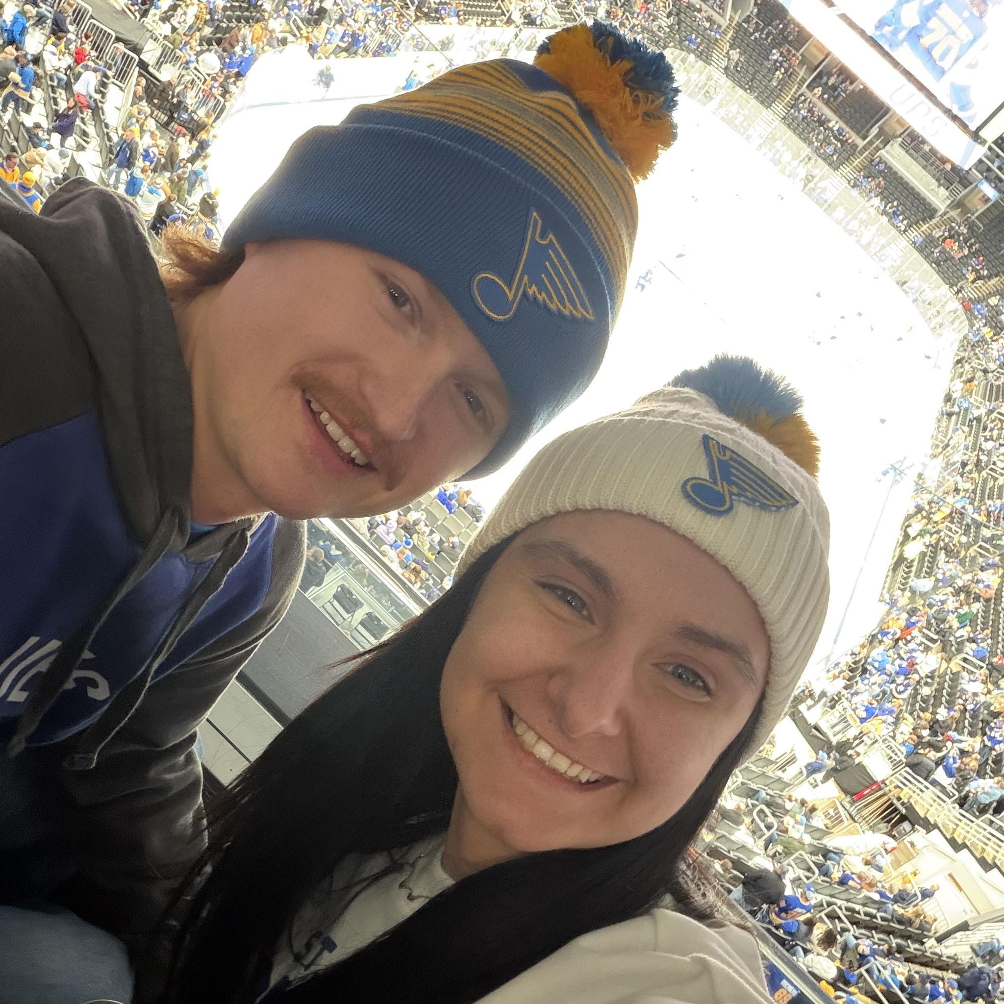 Chey's first Blues game!