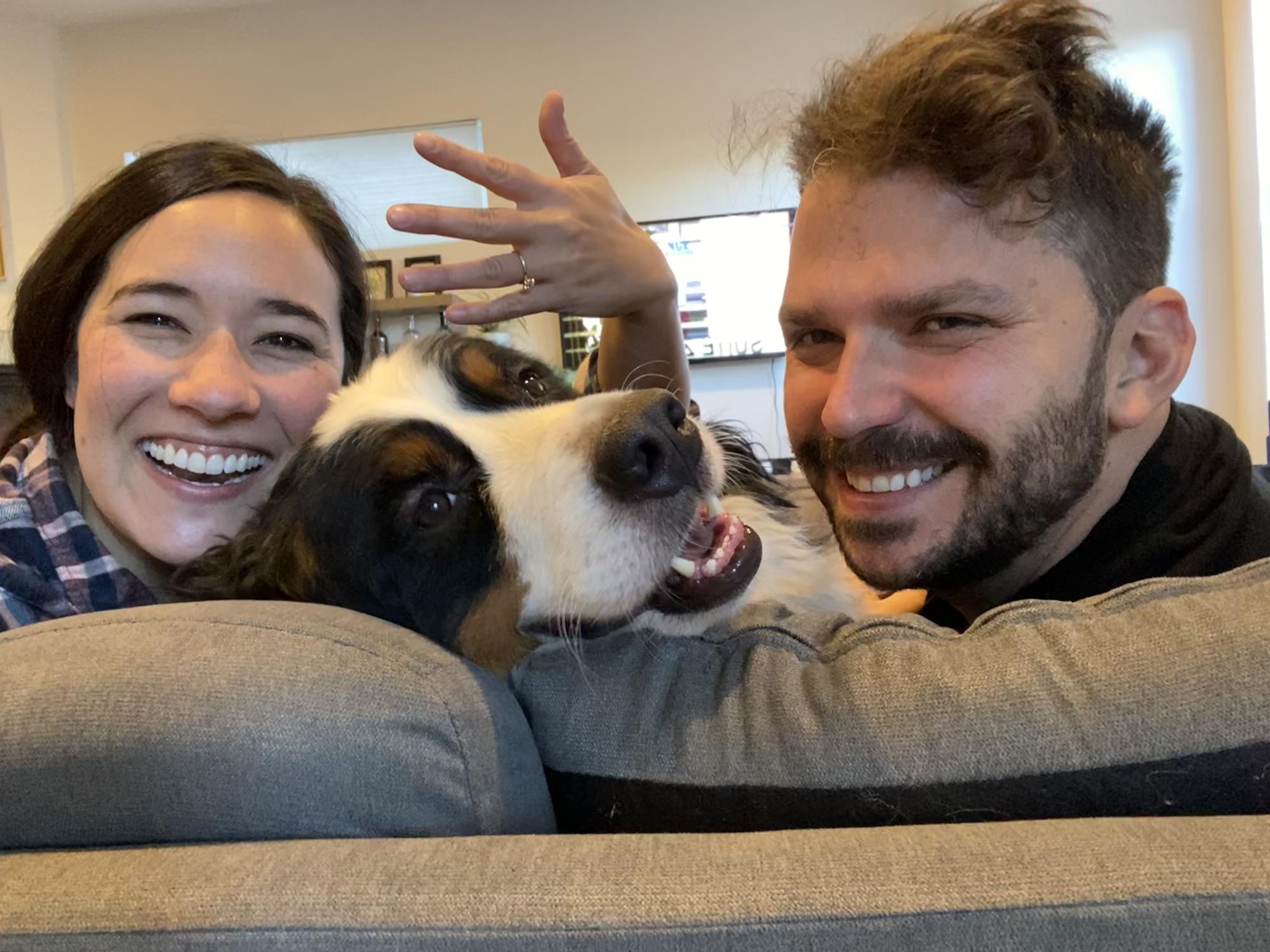 We told Clarence we got engaged - and he approved!