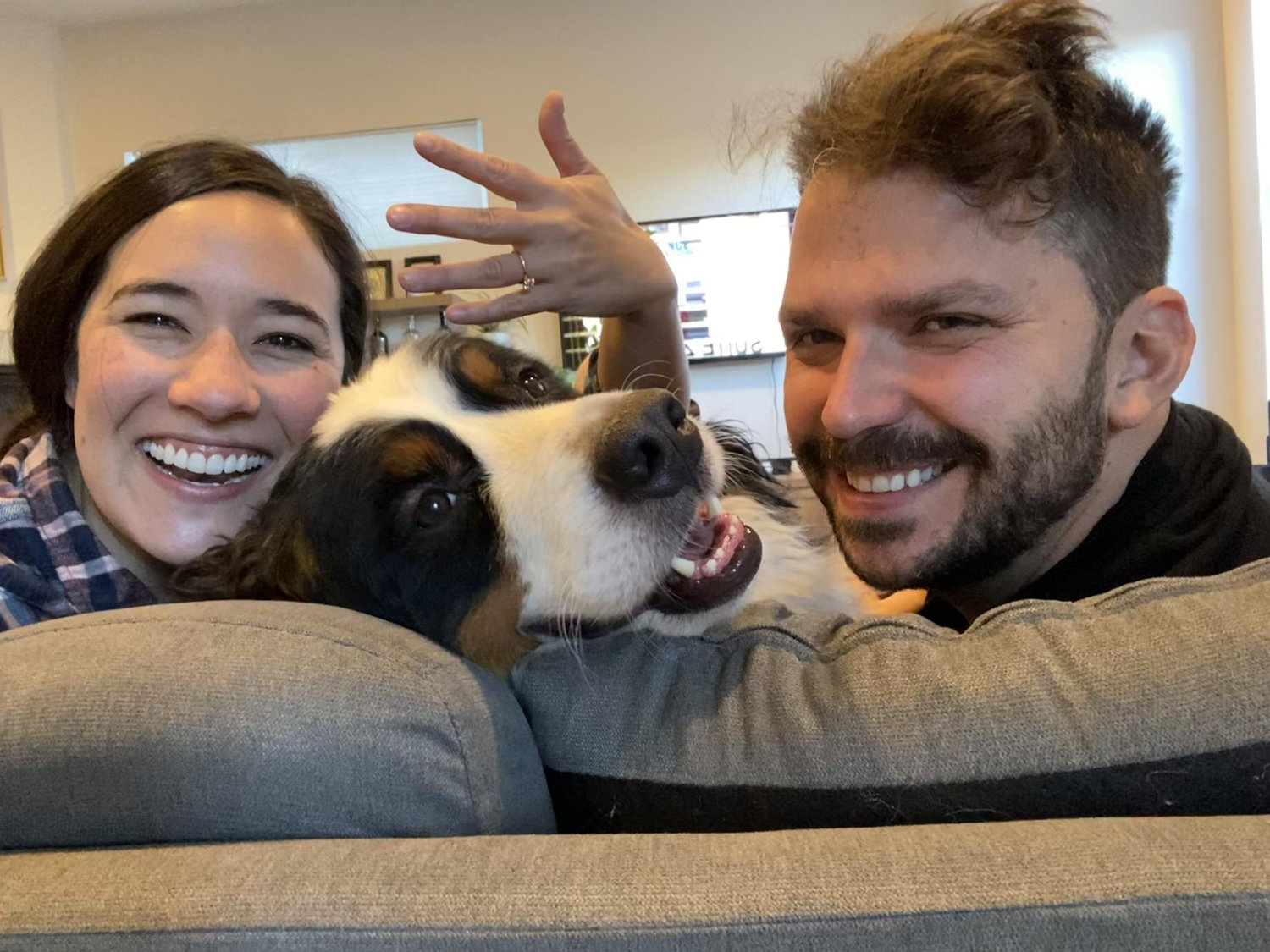 We told Clarence we got engaged - and he approved!