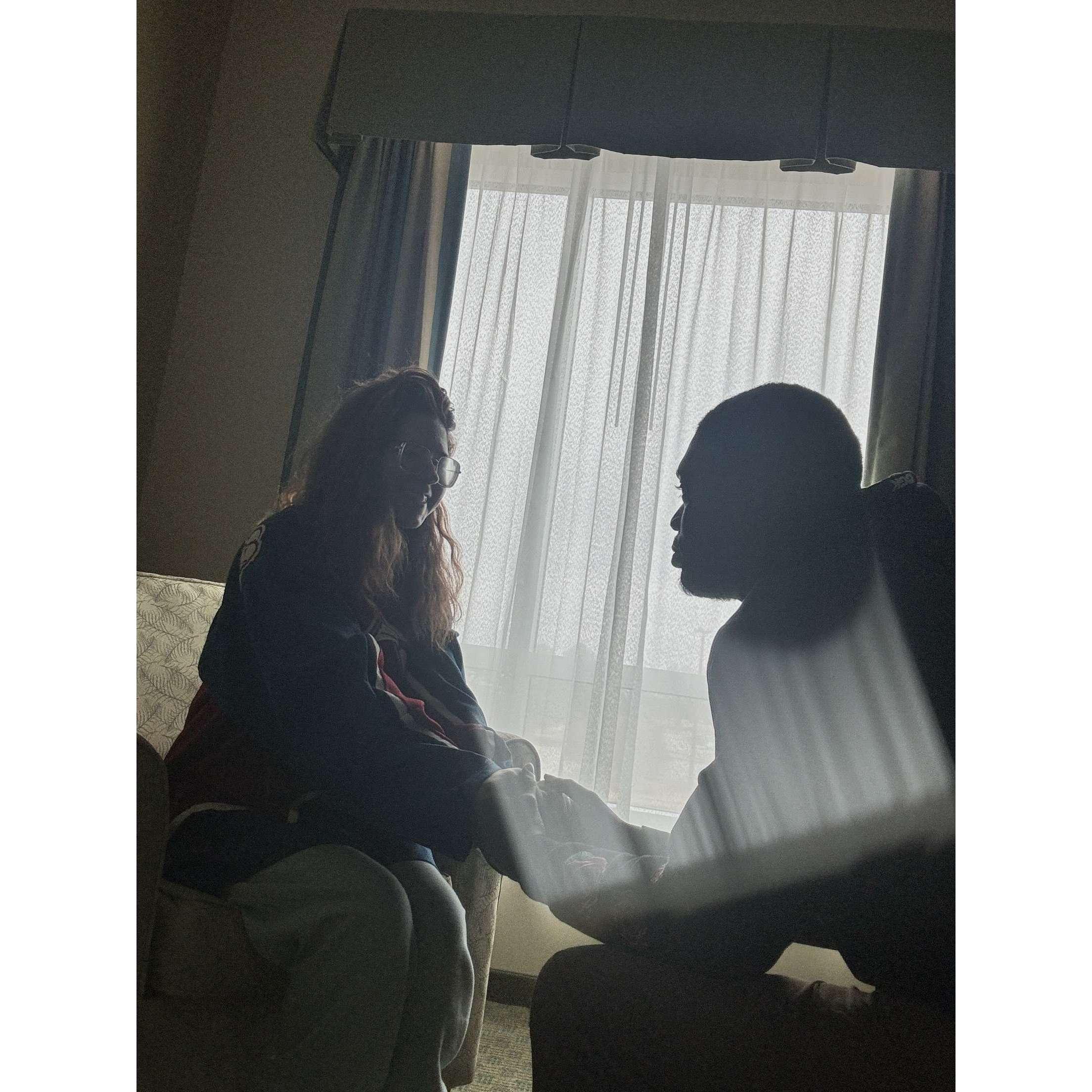 The artistic posing of the proposal.