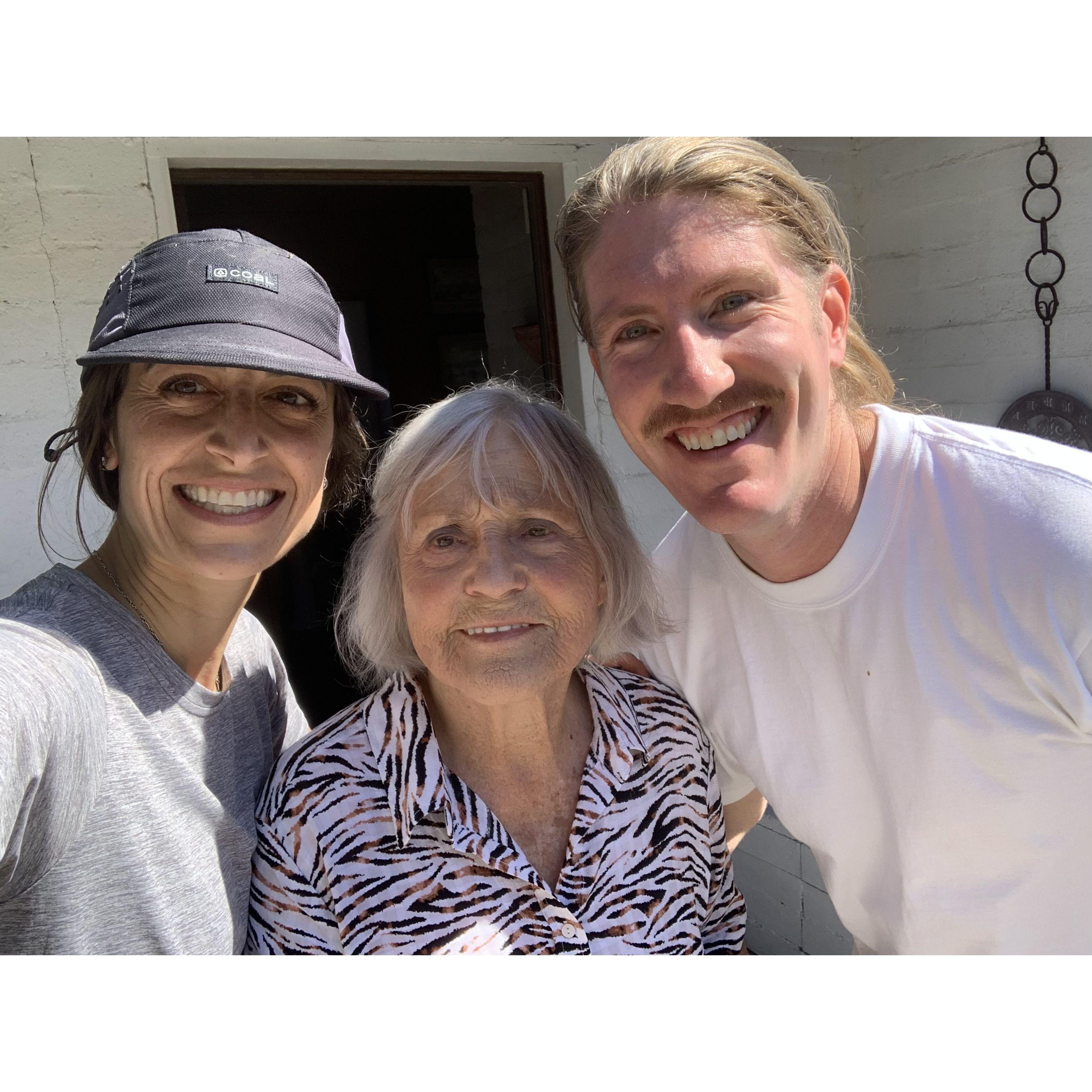 Visiting Omi for the first time! John won her over right away.