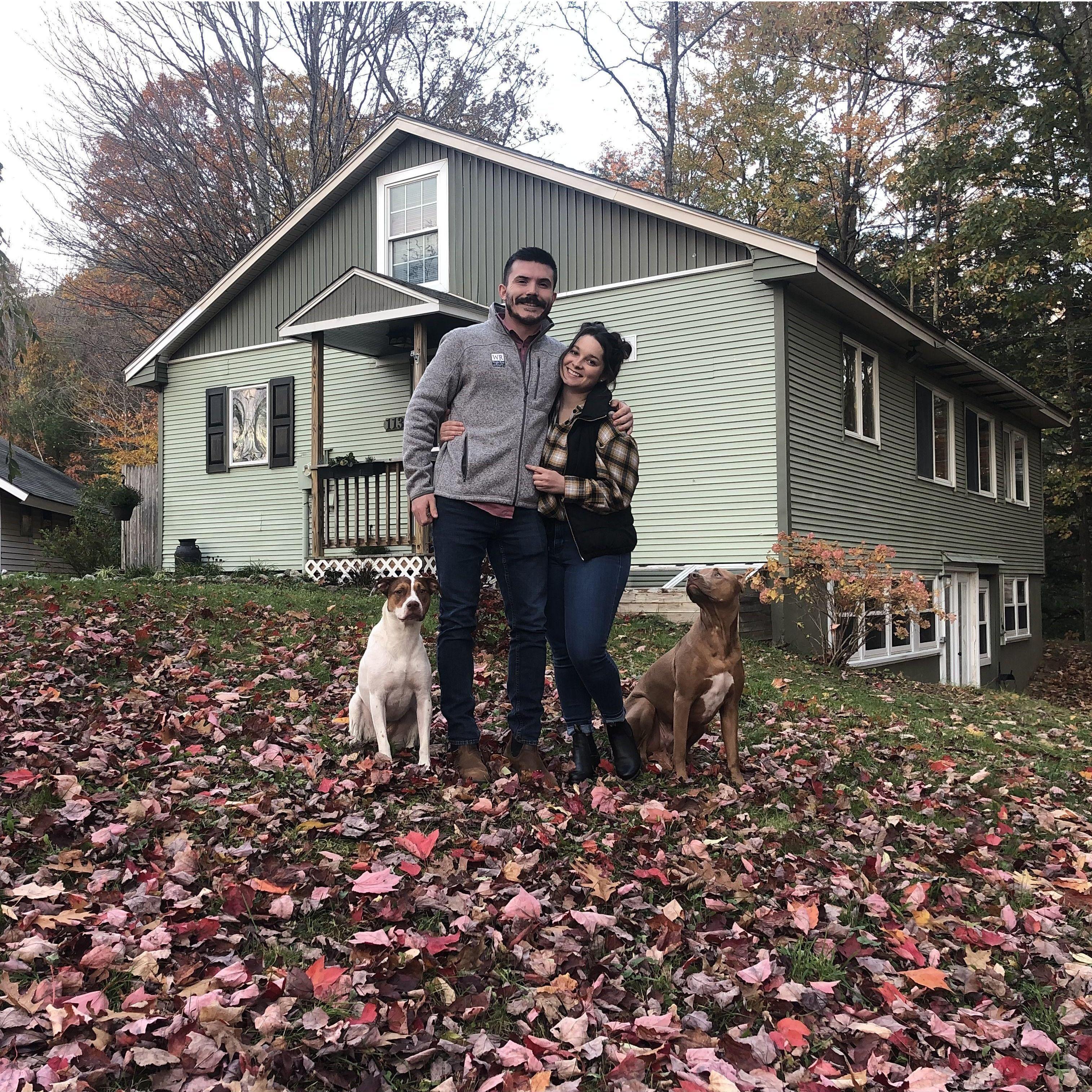 Our first picture as homeowners!