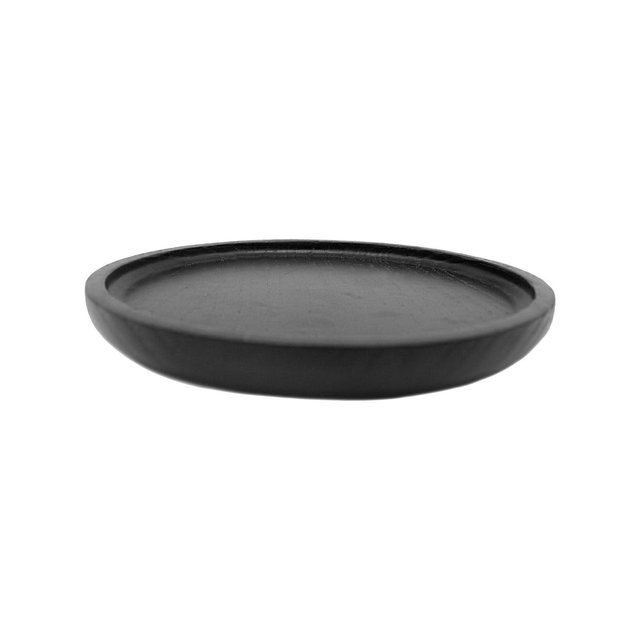 Sweet Water Decor Black Round Decorative Tray - 7x7"