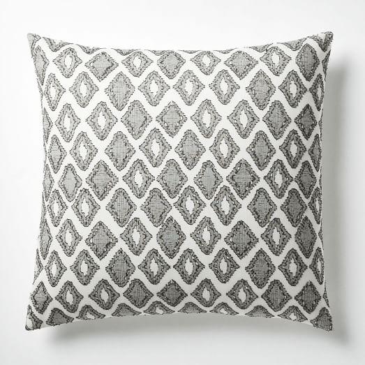 Organic Double Diamond Euro Sham, Slate