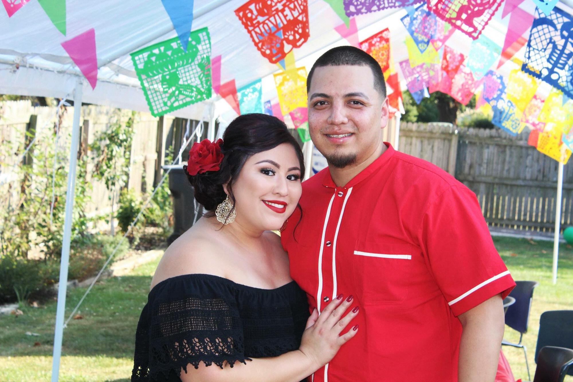 Our engagement fiesta party.