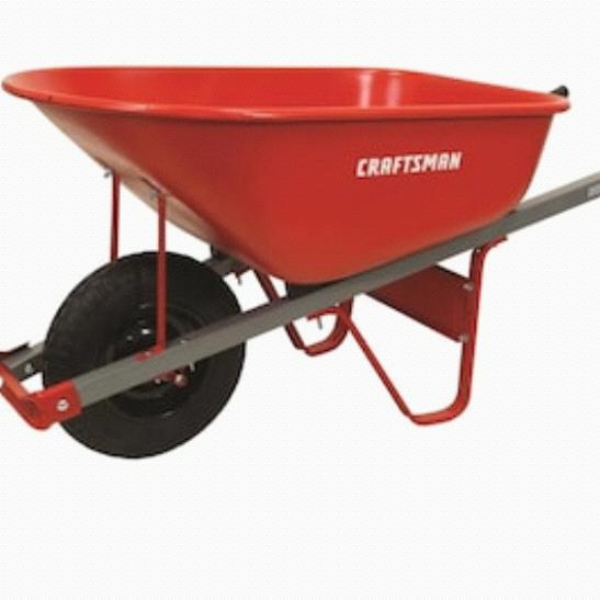 CRAFTSMAN 6-cu ft Steel Wheelbarrow
