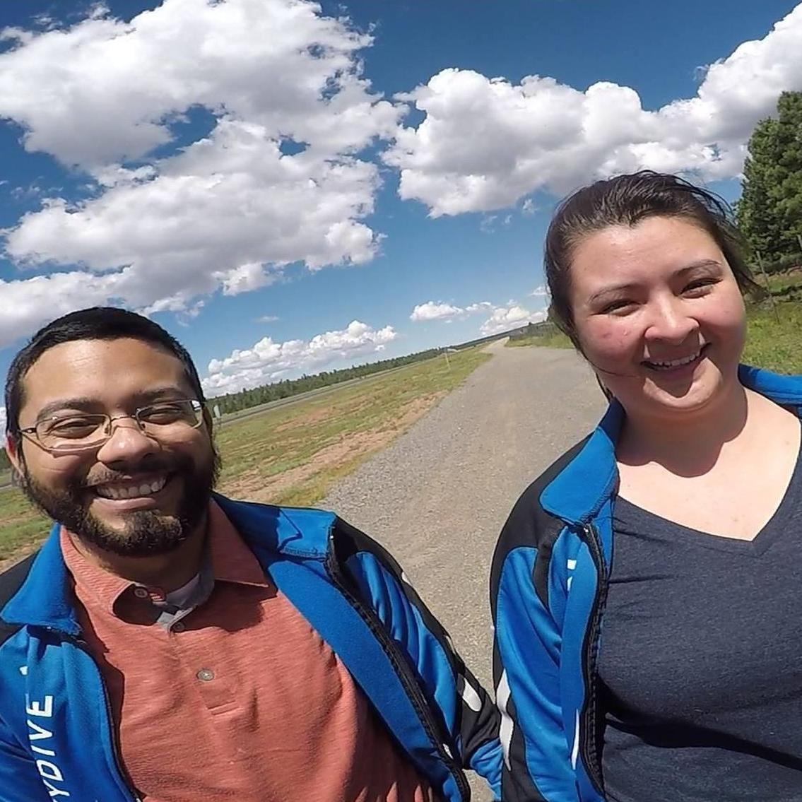 After landing from our skydiving adventure, we headed toward the Grand Canyon. Our instructors were going to drop us off.