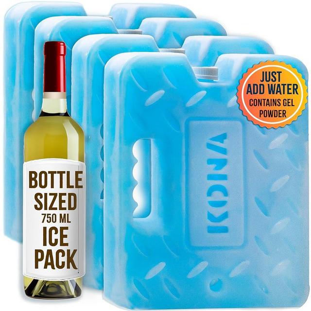 Kona Large Ice Pack for Coolers [Blue Ice 4lb] Extreme Long Lasting Design Absorbs Heat to Cool Faster - Refreezable. Reusable. Colder Than Ice (-5C) Cooler Ice Pack