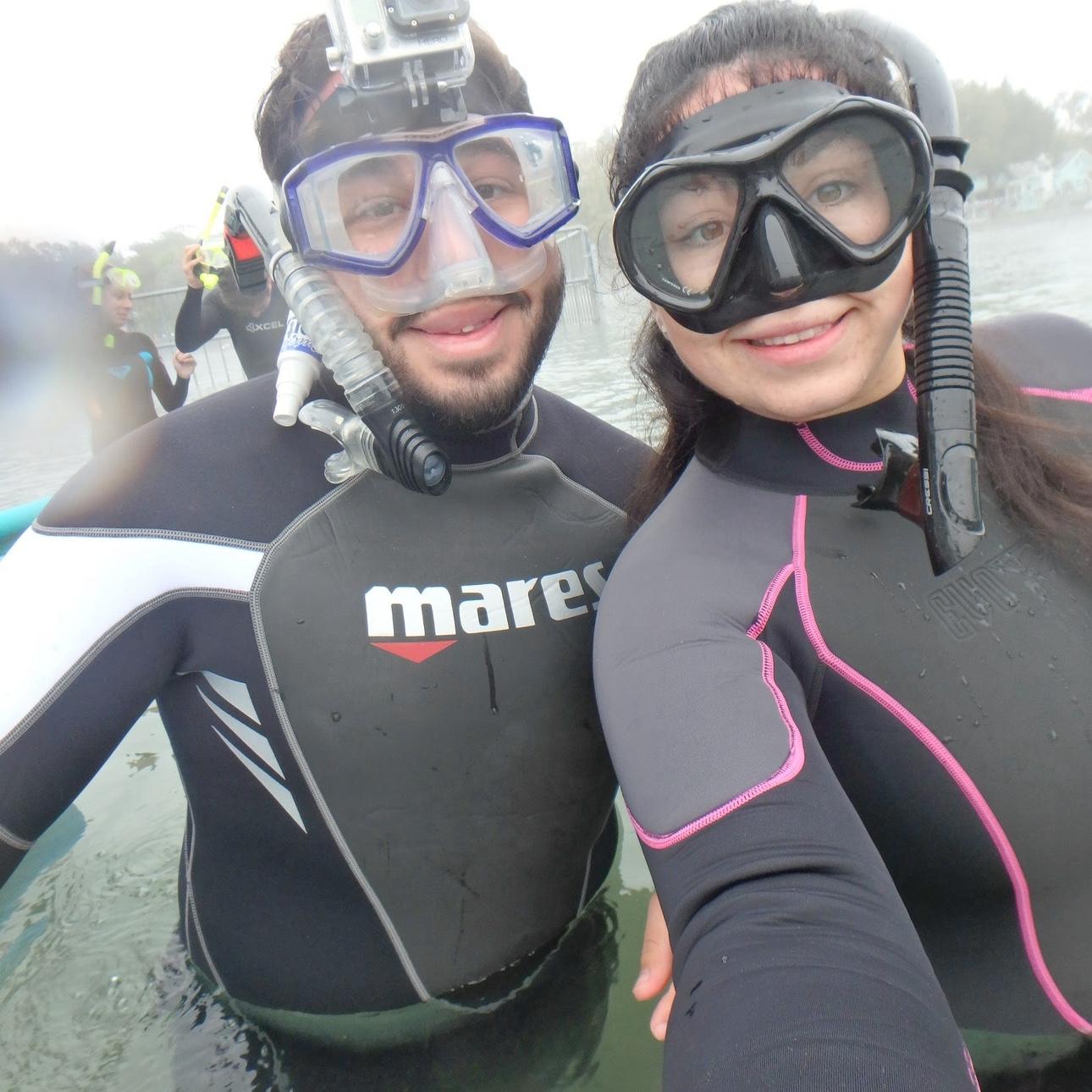 When David took Caroline on a date to Crystal River to swim with the Manatees! (Caroline's Favorite sea animal)