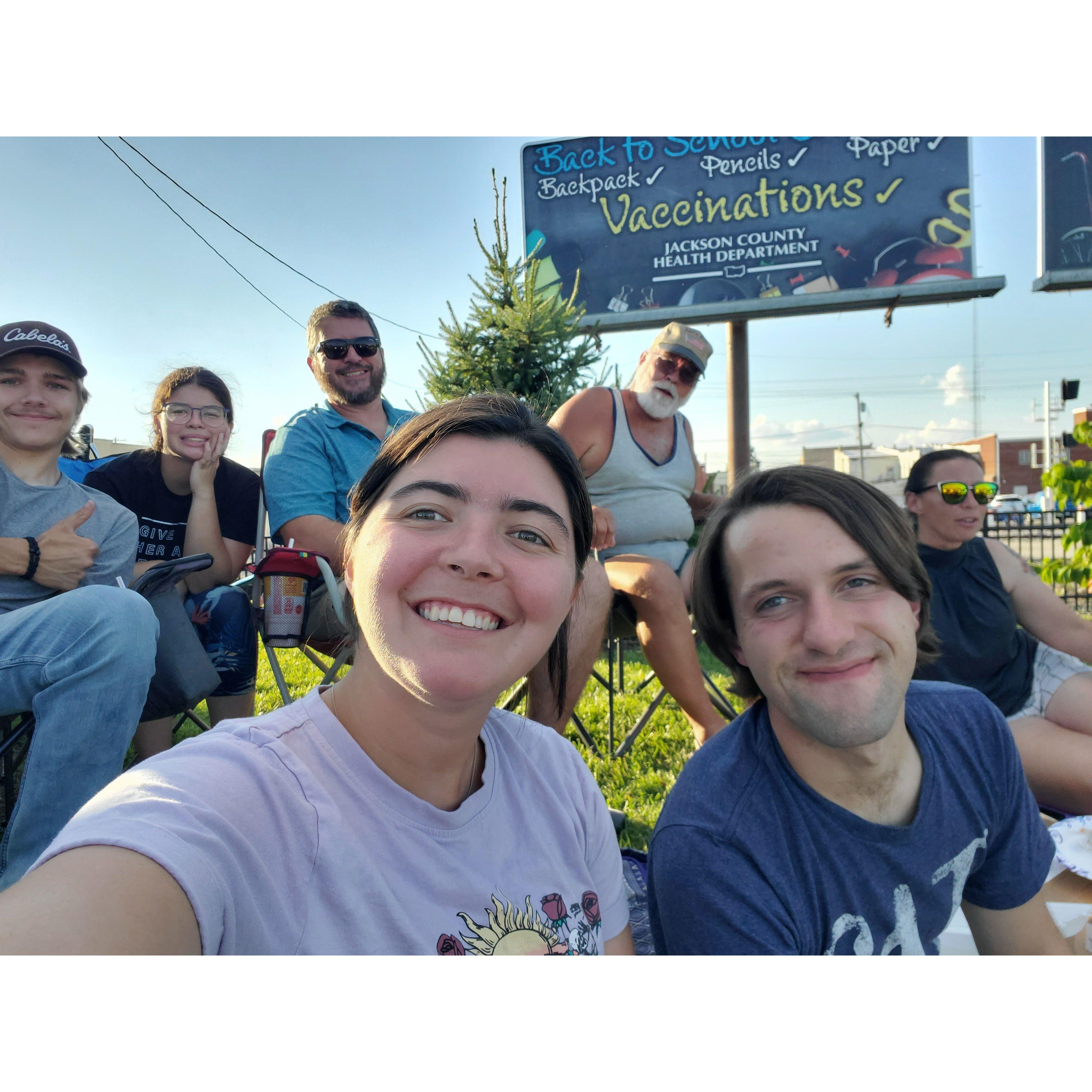 Case and Jozie joined her family for a City Jam in August, nearly a whole month into Case settling into living in Seymour.