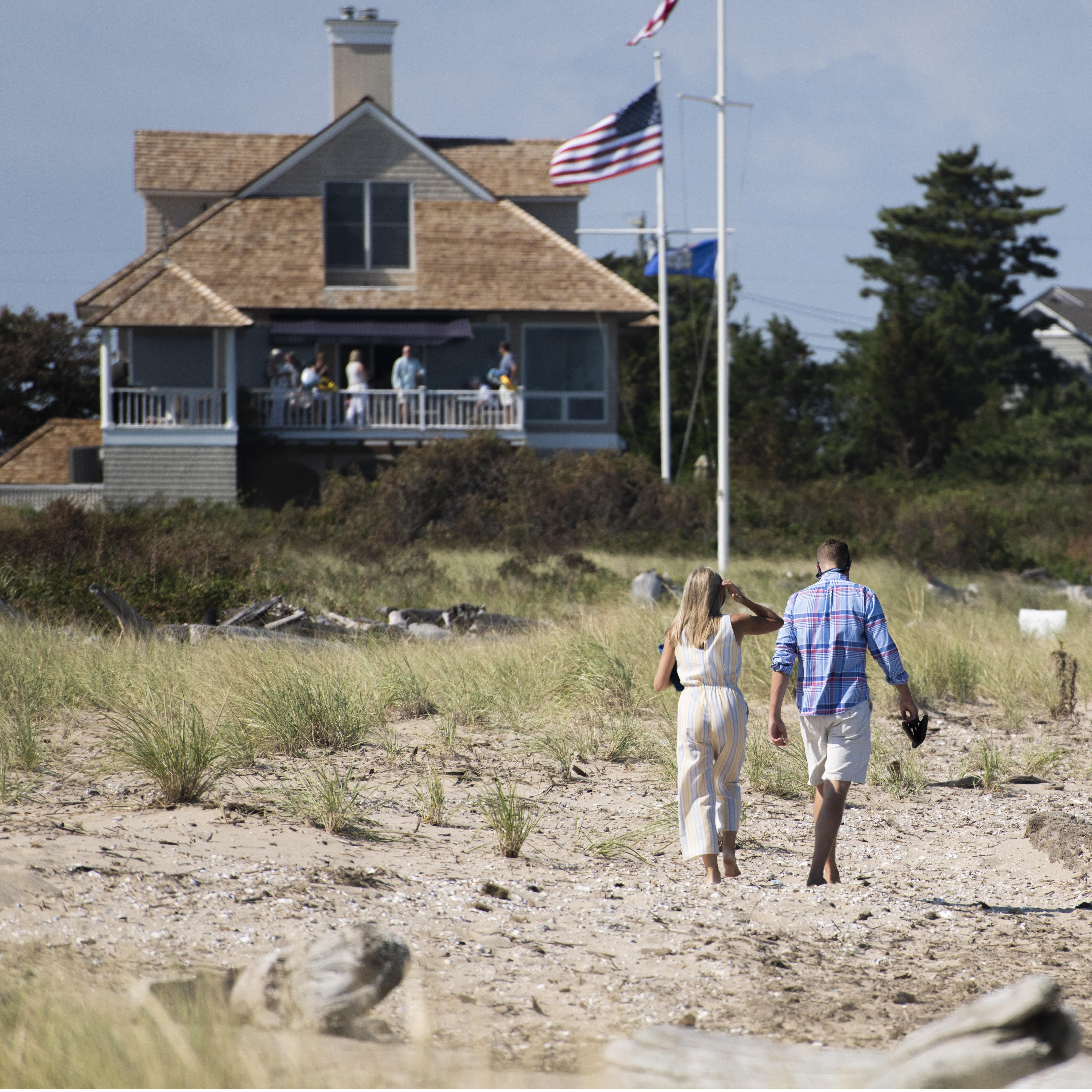 Family members eagerly waiting at the house to celebrate with us after the proposal!