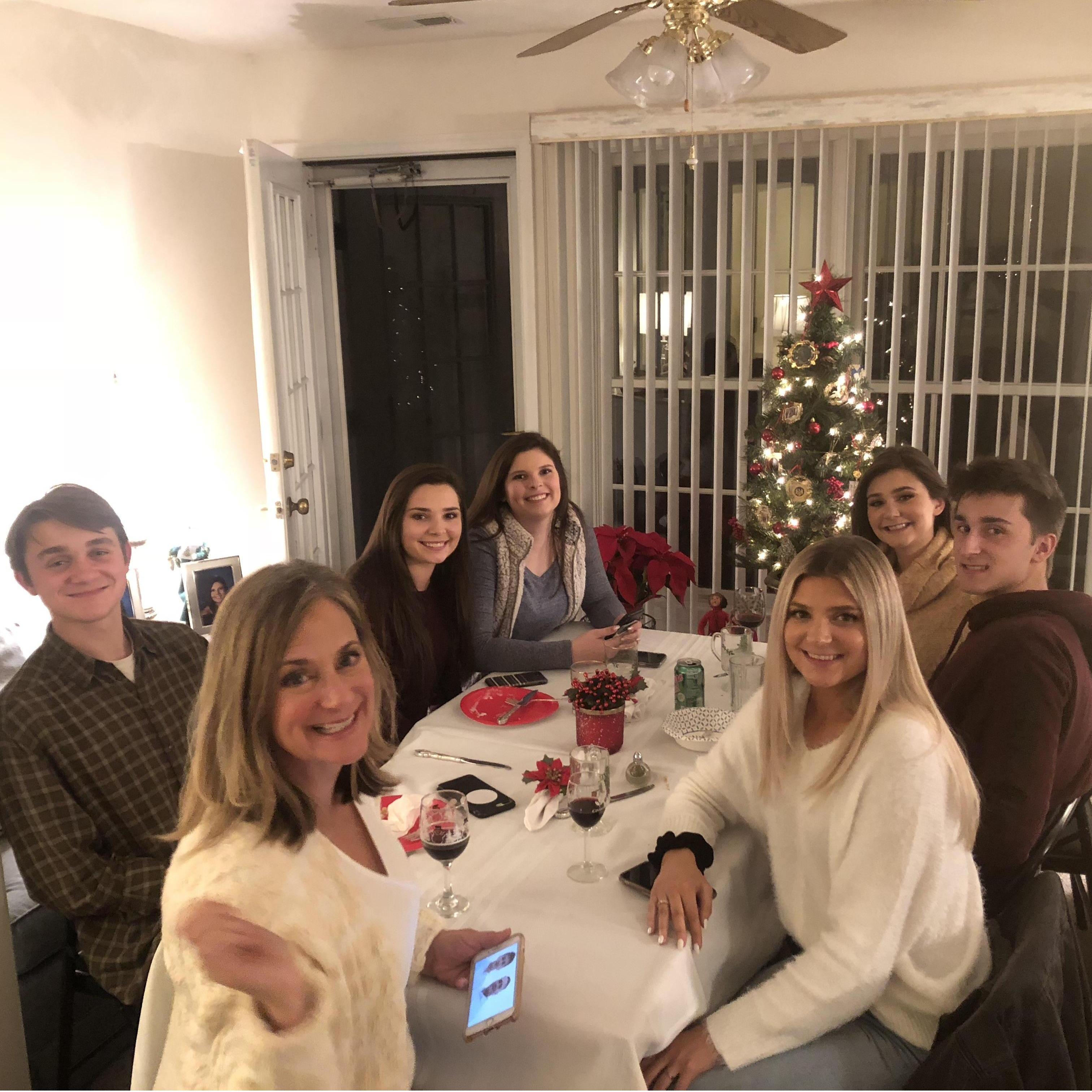 Clark Christmas Cousins and Aunt Jen
(Clockwise: Jake, Mackenzie, Sophie, Katelyn, Kenny, Emily, & Jen)