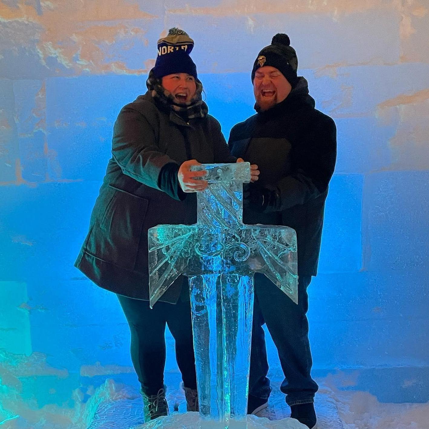 We survived the ice maze.