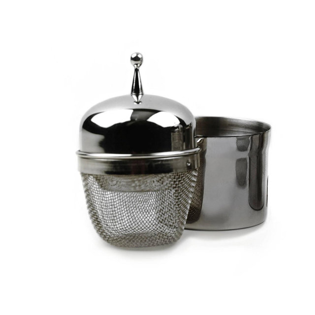 RSVP International Stainless Steel 2" x 3" x 3" Floating Tea Infuser